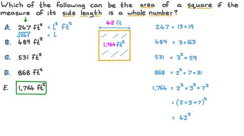 Question Video Solving Word Problems Involving Square Roots Nagwa