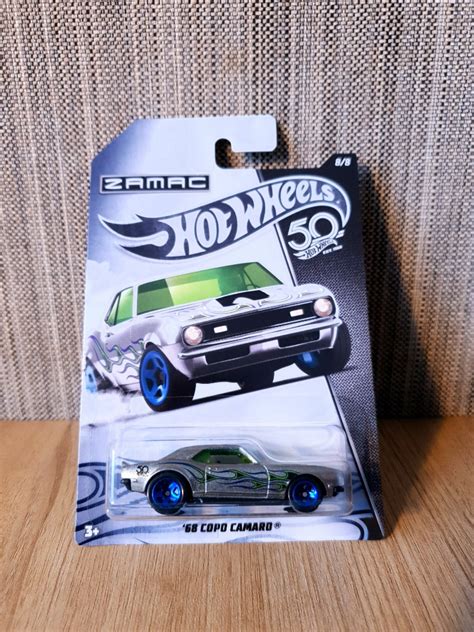 Hot Wheels 50th Anniversary ZAMAC Edition 68 Copo Camaro Hobbies