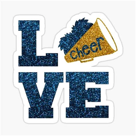 Love 2 Cheer Cheerleading Sticker For Sale By Incheerdesigns Redbubble