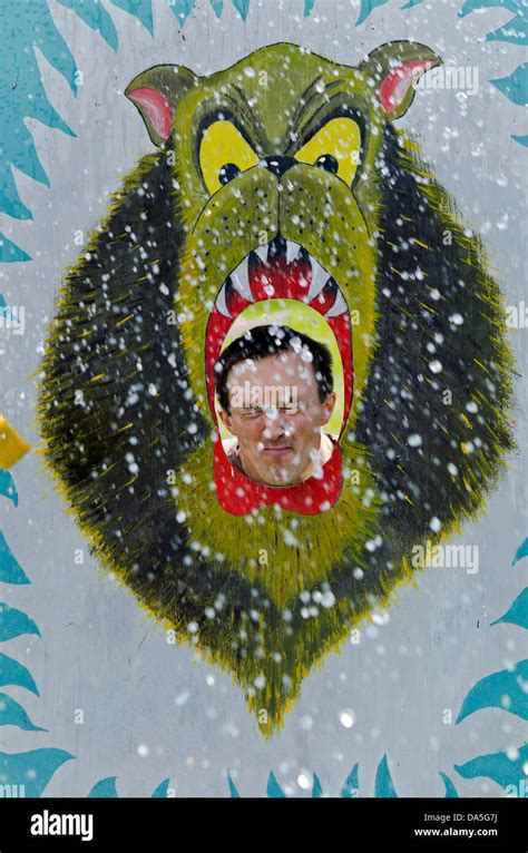 Wet Sponge Throwing Contest Stock Photo Alamy