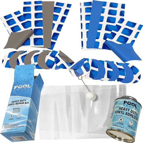 Pool Above Vinyl Repair Patch Kit With 4 Oz Glue Works