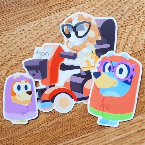 I Made The Most Iconic Trio Into Stickers Rbluey