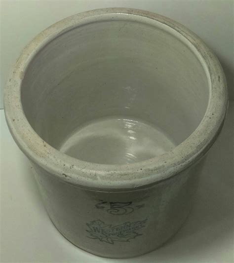 Antique Gallon Stoneware Crock Made By Western Stoneware Co Etsy