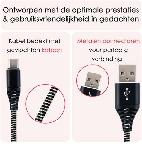 Usb C Kabels Oplaadkabel Usb C Naar Usb C Kabel Nylon Usb C Kabel Data Usb C Naar Bol