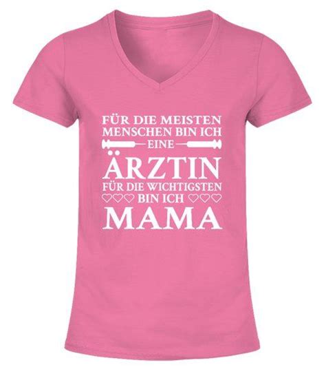 ÄRZTIN MAMA NUR FÜR KURZE ZEIT V Ausschnitt T Shirt Frauen Shirts