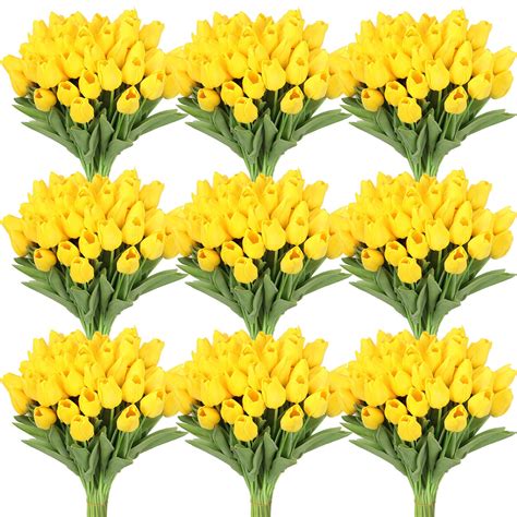 Pcs Artificial Tulip Real Touch Flowers False Pu Tulips Faux Latex