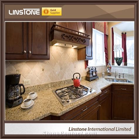 Polished Crema Caramel Granite Kitchen Countertop From China