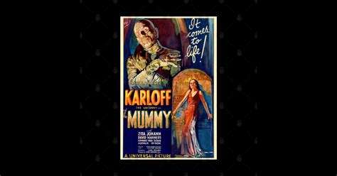 Boris Karloff Vintage The Mummy Movie Poster Boris Karloff Sticker