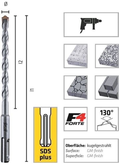 Бур по бетону Sds Plus Alpen F4 Forte Ø 8 0x210x150 мм 10 шт