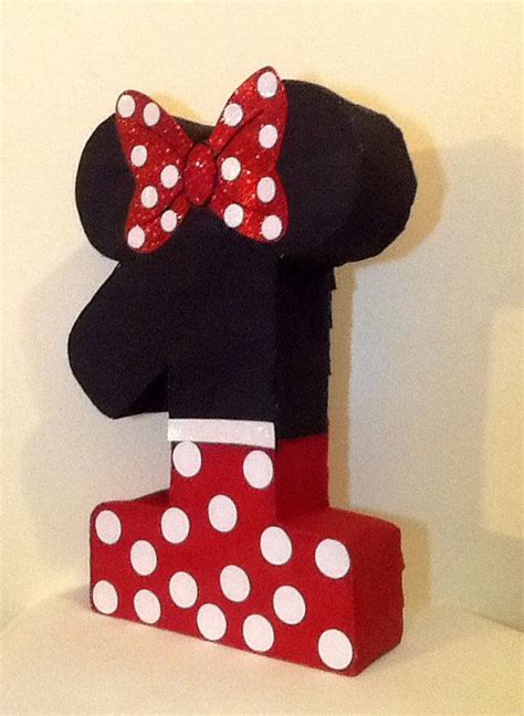 Minnie Mouse Pi Ata Number Minnie Mouse Pinata First Birthday Minnie