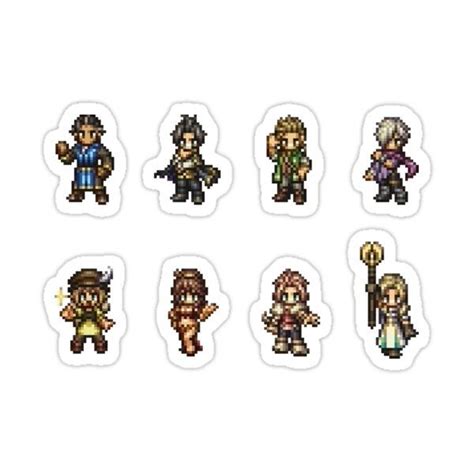 Octopath Traveler Character Sprites Sticker By IWumbo Octopath