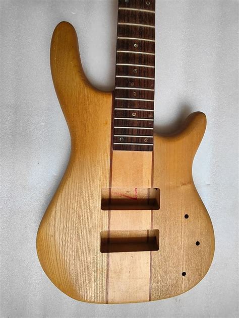 5 String Bass Guitar Ash Wood Body With Maple Neck Through Reverb