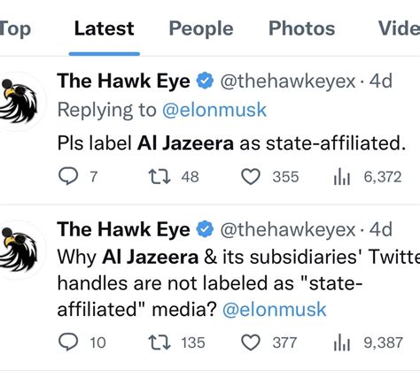 The Hawk Eye On Twitter Big Al Jazeera Twitter Handles Got An Honor