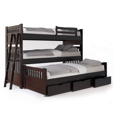 Cama Cucheta Triple Inmacol Con Cajonera Caoba Genesio Hogar