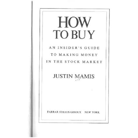 خرید و قیمت دانلود کتاب How To Buy An Insiders Guide To Making Money