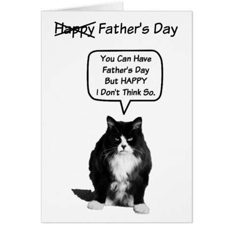 Funny Grumpy Cat Fathers Day Card Zazzle