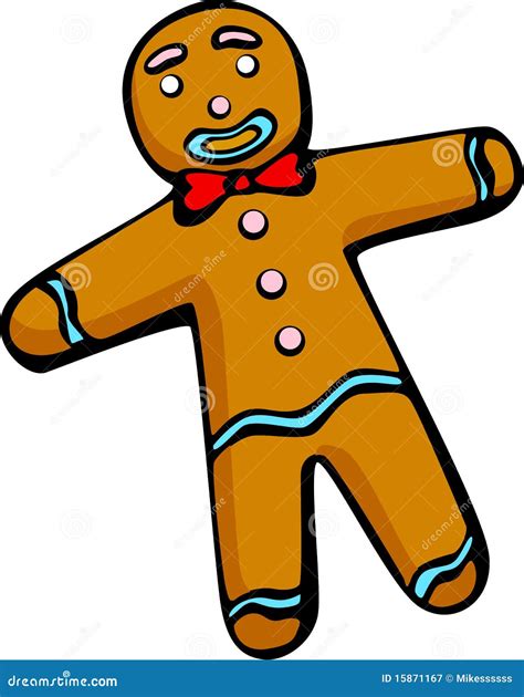 Gingerbread Man Vector Illustration Stock Vector Illustration Of Food