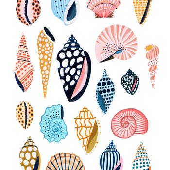 Sea Shells Art Print By Amber Davenport