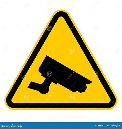 CCTV Camera Warning Sign Stock Vector Illustration Of Isolated 235441710