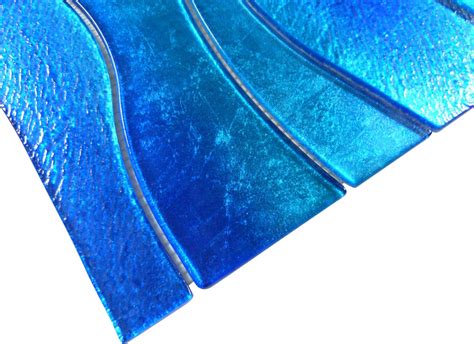 Tesoro Blue Wave Glass Tile Mosaic Blue Tiles Oasis Tile