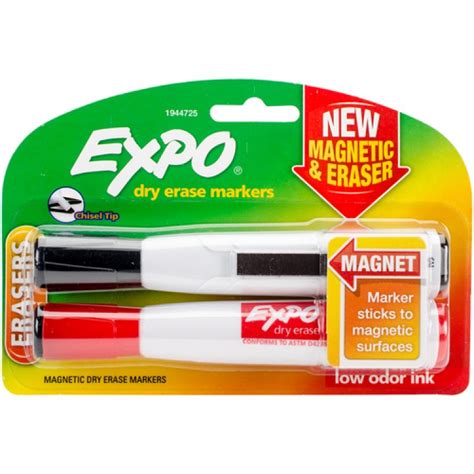 Markers- Two Chisel Tip Magnetic & Eraser Dry Erase