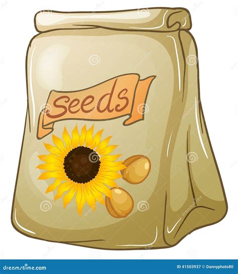 A Pack Of Sunflower Seeds Stock Vector Illustration Of Clipart 41503937