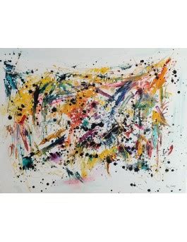 Grand Tableau Abstrait D Art Multicolore Moderne Pour Salon Peinture