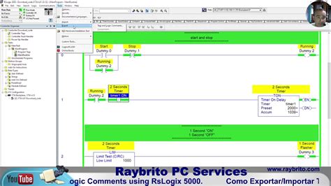 How Export Import Tags And Logic Comments Using RsLogix 5000 YouTube