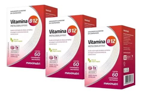 Kit Caixas Vitamina B Comp Mastig Veis Maxinutri Frete Gr Tis