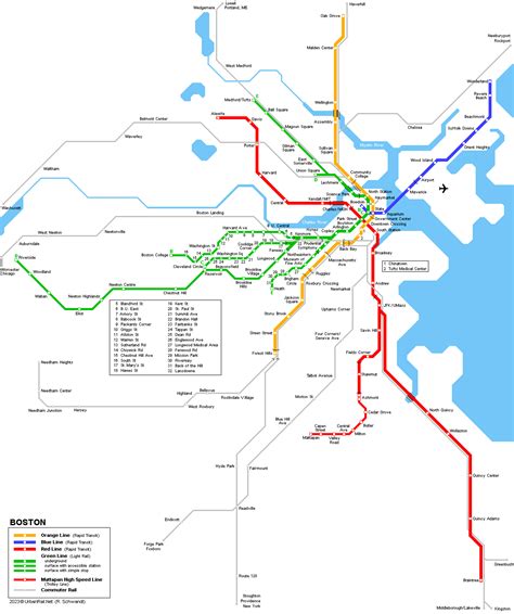 Urbanrail North Amercia Usa Massachussetts Boston T Rapid Transit Subway