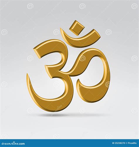 Golden Om Symbol Stock Photo Image 25238270