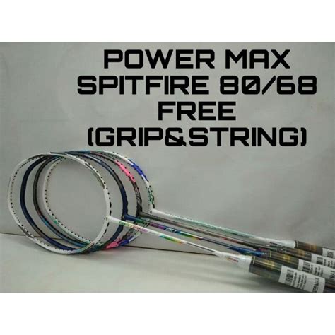 Racket POWER MAX SPITFIRE 80 68 Free Grip String String