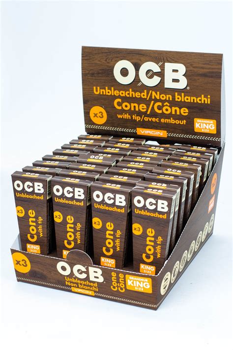 Ocb Pre Rolled Cone Virgin Unbleached Rolling Paper Inhalco