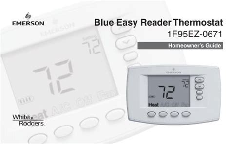 Emerson Thermostat Manual F Ez