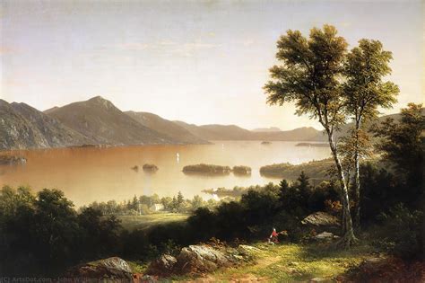 Oil Painting Replica Lake George, 1857 by John William Casilear (1811-1883, United States ...