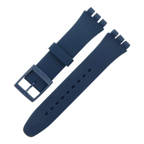 Strap In Navy Blue Silicone For Swatch