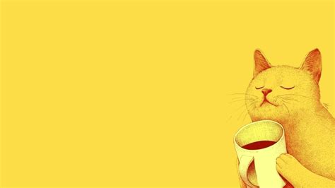 Cat Coffee Wallpapers Wallpaper Cave