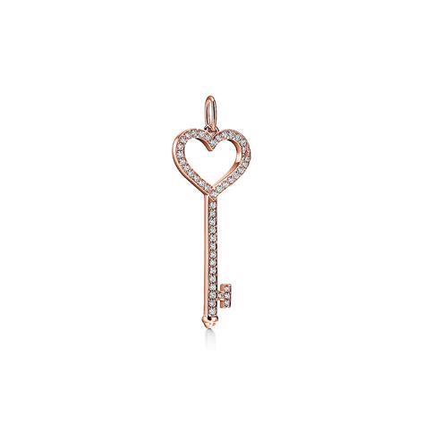 Tiffany Keys Heart Key in Rose Gold with Diamonds, Small | Tiffany & Co. US