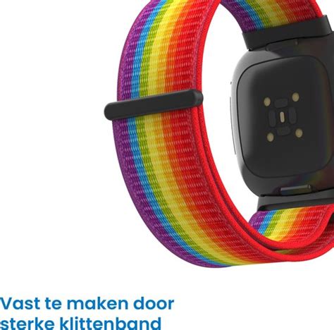 YONO Nylon Velcro Bandje Geschikt Voor Fitbit Versa 4 Sense 2