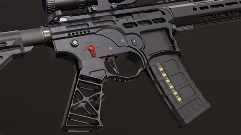 3D model M4 Custom VR / AR / low-poly | CGTrader