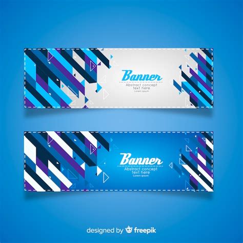 Concepto De Banners Abstractos Vector Gratis