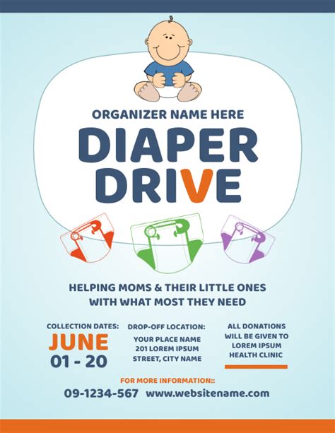 Diaper Drive Flyer Template Postermywall