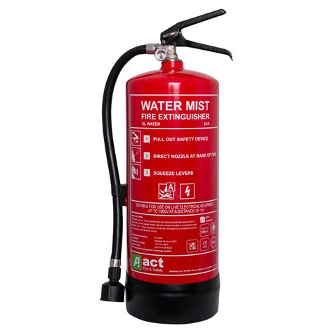 6ltr Water Mist Fire Extinguisher Act Fire £5615 Inc Vat