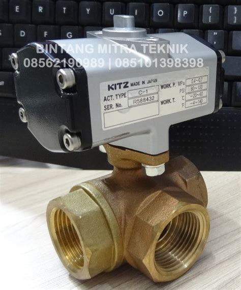 Jual BALL VALVE ELECTRIC ACTUATOR KITZ KELMO C TNE 3 WAY 1 INCH Di