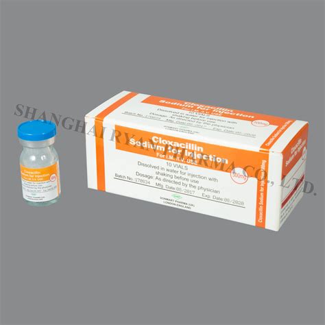 Cloxacillin Sodium For Injection 500mg 1g 7ml Cloxacillin And