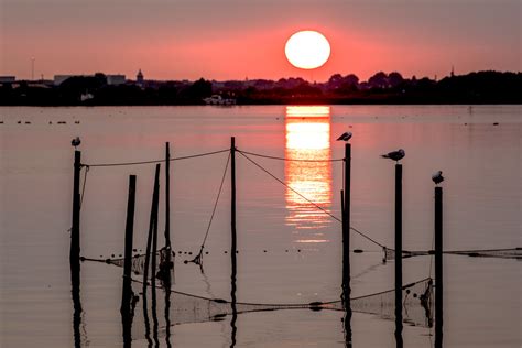 Sunset On A Lake Friesland Dick Verton Flickr