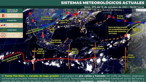 Continua onda tropical Núm 36 causando nublados y lluvias