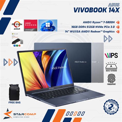 Jual ASUS Vivobook 14x M1403QA RYZEN 7 5800H 16GB 512GB 14 IPS W11 OHS