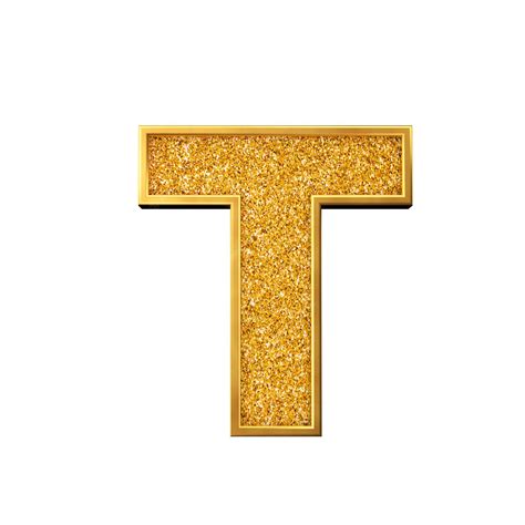 Premium Photo Gold Glitter Letter T Shiny Sparkling Golden Capital