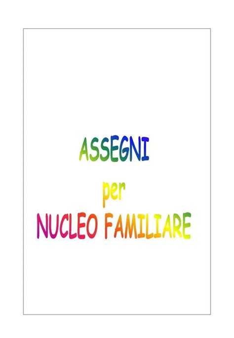 Ppt Assegni Per Nucleo Familiare Powerpoint Presentation Free